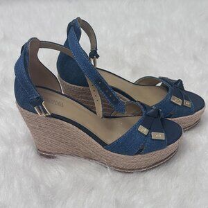 Michael Kors Ripley Denim Wedge Sandal